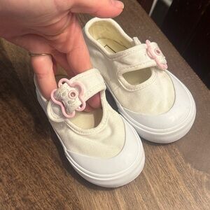 VANS Kids White and Pink Shoes